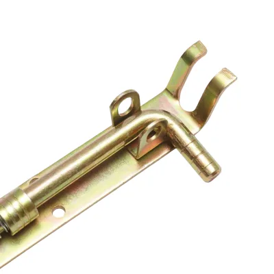Chiavistello tipo “L” con molla da 300 mm e blocco per lucchetto - immagine 2