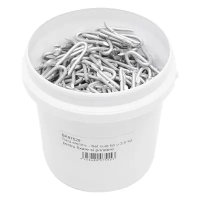 Chiodi U per recinto 3.6 kg Chiodi U per legno, Chiodi U per il Fissaggio filo recinzione, cavo, filo spinato, recinto elettrico