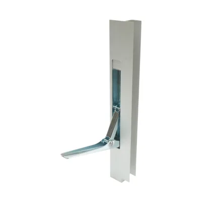 Chiusura interna per portellone lato sinistro con asta in alluminio, maniglia in acciaio zincato 400 mm