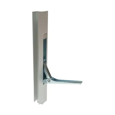 Chiusura interna per portellone lato destro in alluminio, maniglia in acciaio zincato 400 mm