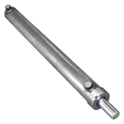 Cilindro idraulico 750 mm filettatura M20 con attacco idraulico Ø 20 - immagine 2