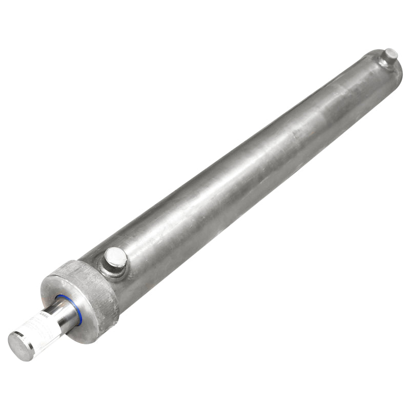 Cilindro idraulico 850 mm con filettatura M20 e raccordo idraulico Ø20 - immagine 2
