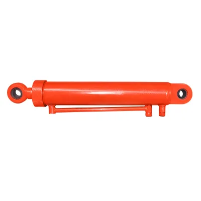 Cilindro idraulico 90x100x50x710x570x420 con connessione idraulica esterna ghiera 26 e riduzione interna 12