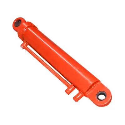 Cilindro idraulico 90x100x50x710x570x420 con connessione idraulica esterna ghiera 26 e riduzione interna 12 - immagine 3