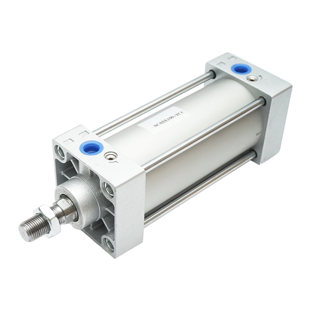 Cilindro pneumatico in alluminio fi 63mm, corsa 100mm - immagine 2