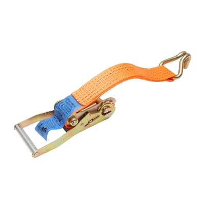 Cinghia di ancoraggio merci 8m x 50mm 5T, Cinghia a cricchetto con gancio, Arancione - immagine 3