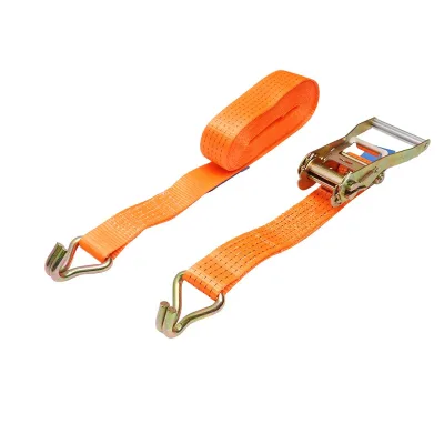 Cinghia di ancoraggio merci 8m x 50mm 5T, Cinghia a cricchetto con gancio, Arancione - immagine 2