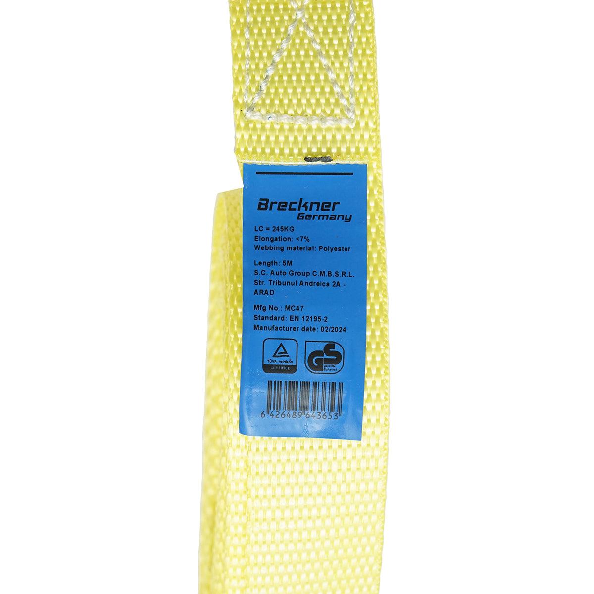 Cinghia di Ancoraggio Merci Cinghia di fissaggio, 5m x 25mm 245kg, Cricchetto - immagine 4