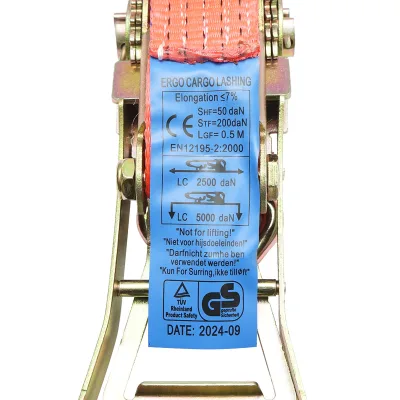 Cinghia di ancoraggio per carichi 10mx50mm 5T (cricchetto doppio ERGO) - immagine 4