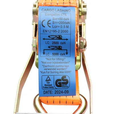 Cinghia di ancoraggio per carichi 10mx50mm 5T (cricchetto semplice) - immagine 4