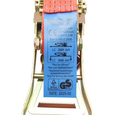 Cinghia di ancoraggio per carichi 12mx50mm 5T (cricchetto doppio ERGO) Breckner Germany - immagine 5