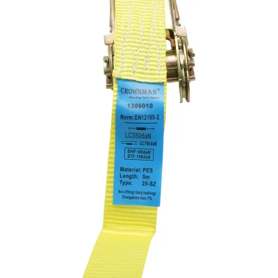 Cinghia di ancoraggio per carichi 5mx25mm 700Kg (cricchetto semplice) Crownman - immagine 4