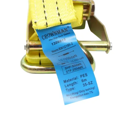 Cinghia di ancoraggio per carichi 6mx35mm 2000Kg (cricchetto semplice) Crownman - immagine 4