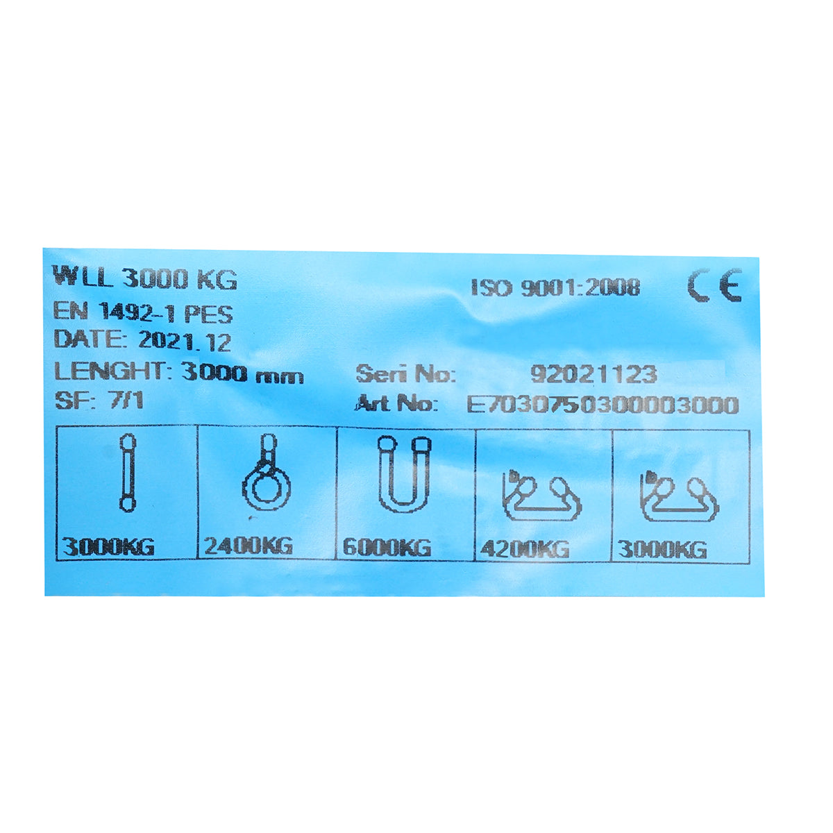Cinghia di sollevamento 3mx75mm 3T - immagine 3