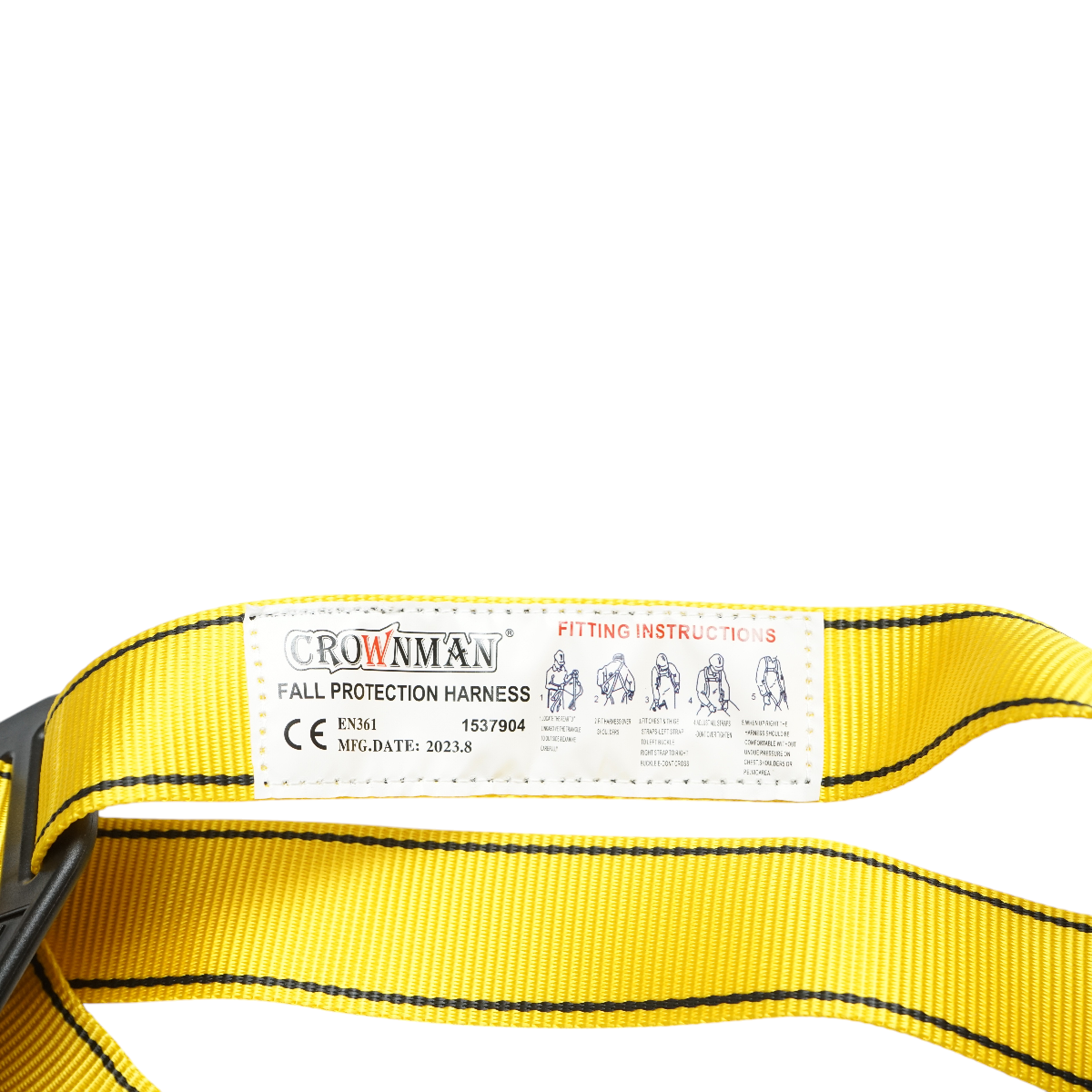 Cintura di sicurezza tipo imbracatura regolabile in 3 punti, larghezza cintura 45 mm, resistenza massima 2000 kg Crownman - immagine 3