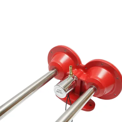 Clacson a 2 trombe rosso 12V/24V per compressore d’aria. - immagine 4