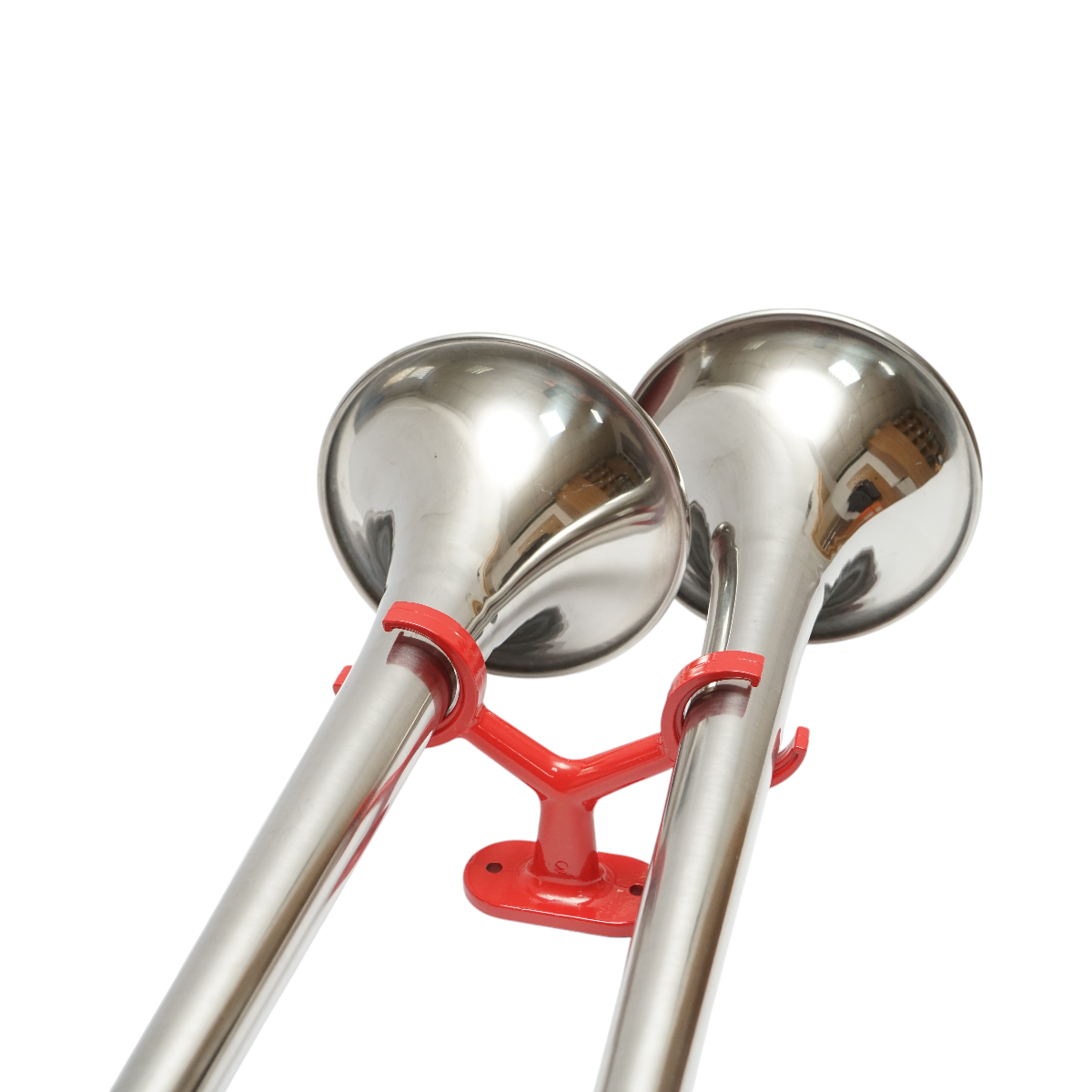 Clacson a 2 trombe rosso 12V/24V per compressore d’aria. - immagine 5