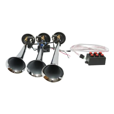 Clacson a 3 trombe 24V con 6 melodie per compressore d’aria
