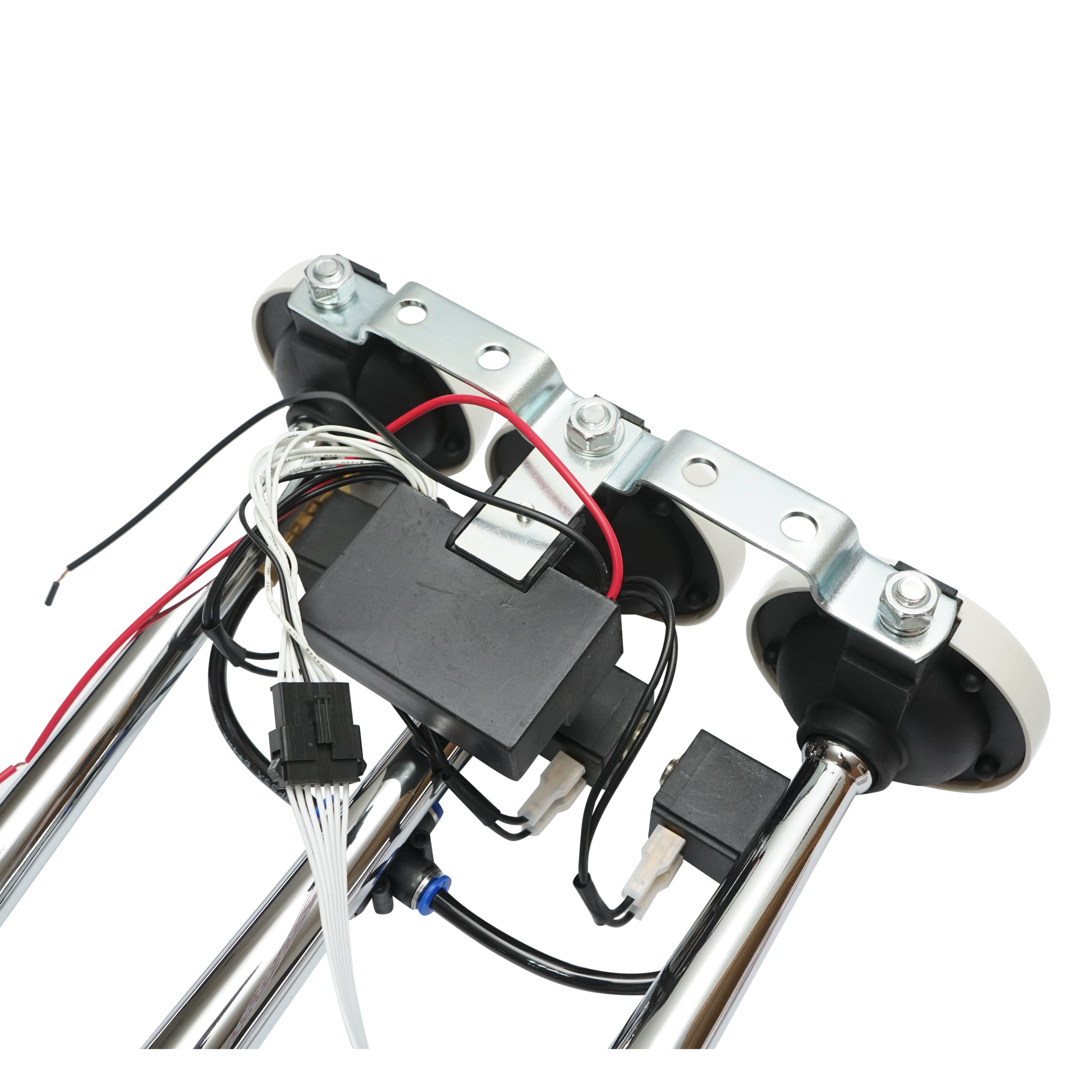 Clacson a 3 trombe 24V con 6 melodie per compressore d’aria - immagine 4