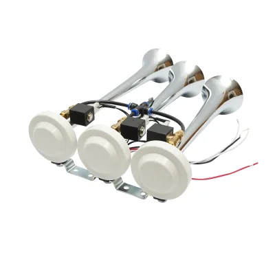 Clacson a 3 trombe 24V per compressore d’aria - immagine 2