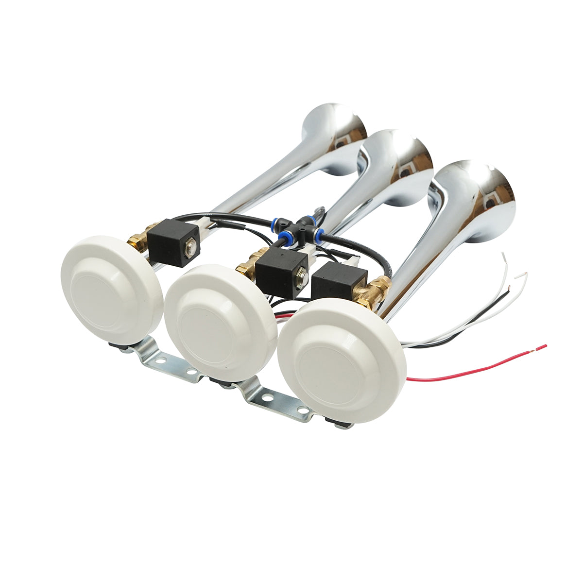 Clacson a 3 trombe 24V per compressore d’aria - immagine 2
