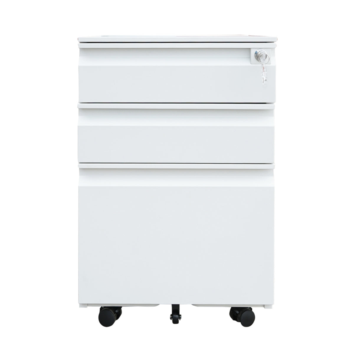 Classificatore metallico a 3 cassetti con ruote – 600×390×520 mm, grigio RAL 7035 Breckner Germany - immagine 3