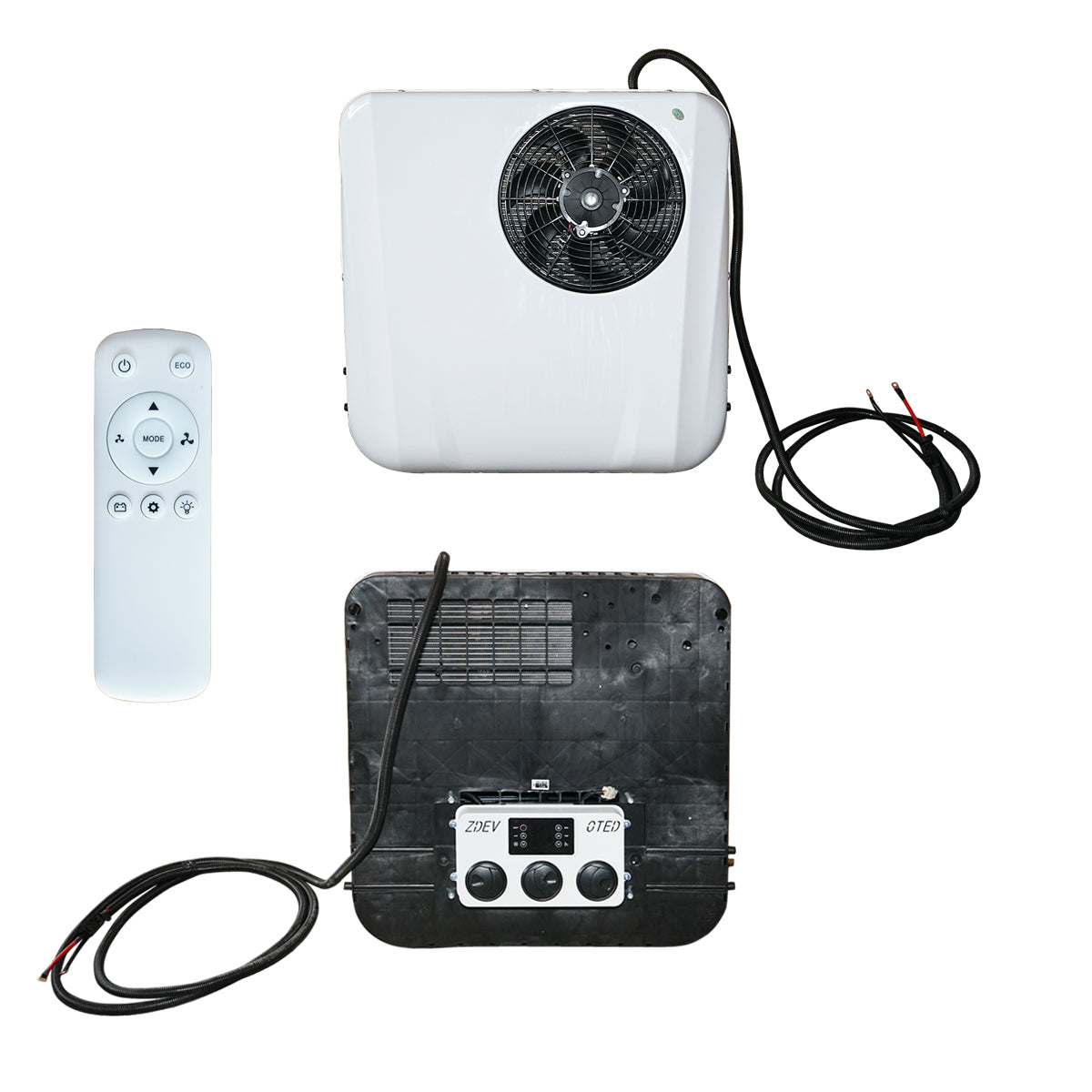Climatizzatore fisso per macchinari industriali AC universale 12V 1800W con telecomando – Condizionatore d'Aria Climatizzatore Adatto Camion Autobus Camper Caravan