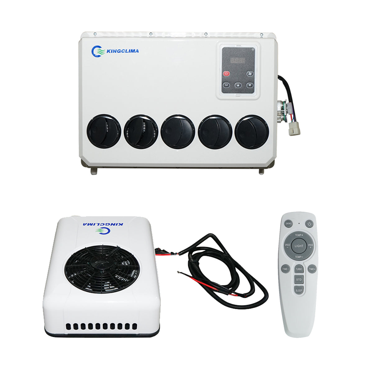 Climatizzatore fisso per macchinari industriali AC universale 24V, 2600W, 8900BTU con telecomando – Condizionatore d'Aria Climatizzatore Adatto Camion Autobus Camper Caravan
