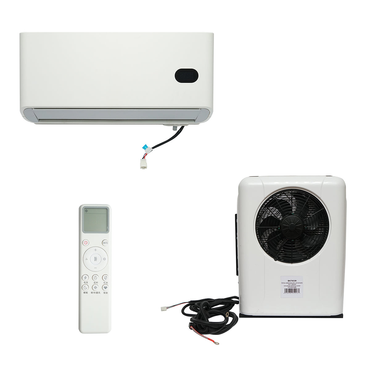 Climatizzatore fisso per macchinari industriali – 24V, 2600W, con telecomando – Breckner Germany