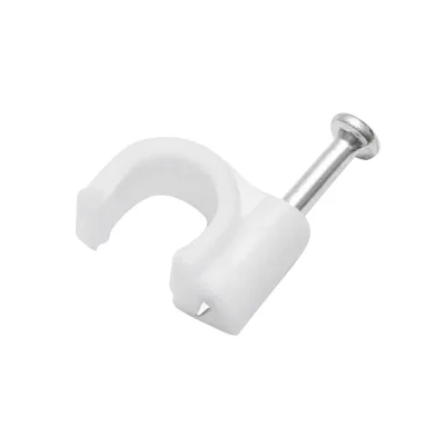 Clip per chiodi da 6 mm per fissaggio cavi, 100 pezzi - immagine 2