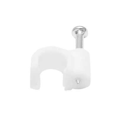 Clip per chiodi da 6 mm per fissaggio cavi, 100 pezzi - immagine 3