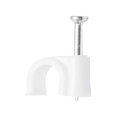 Clip per chiodi da 6 mm per fissaggio cavi, 100 pezzi