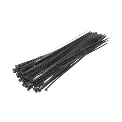 Collare in plastica nera sfaccettato 4,7x350mm per il fissaggio di copricerchi auto 100 pezzi/set Longroad - immagine 2