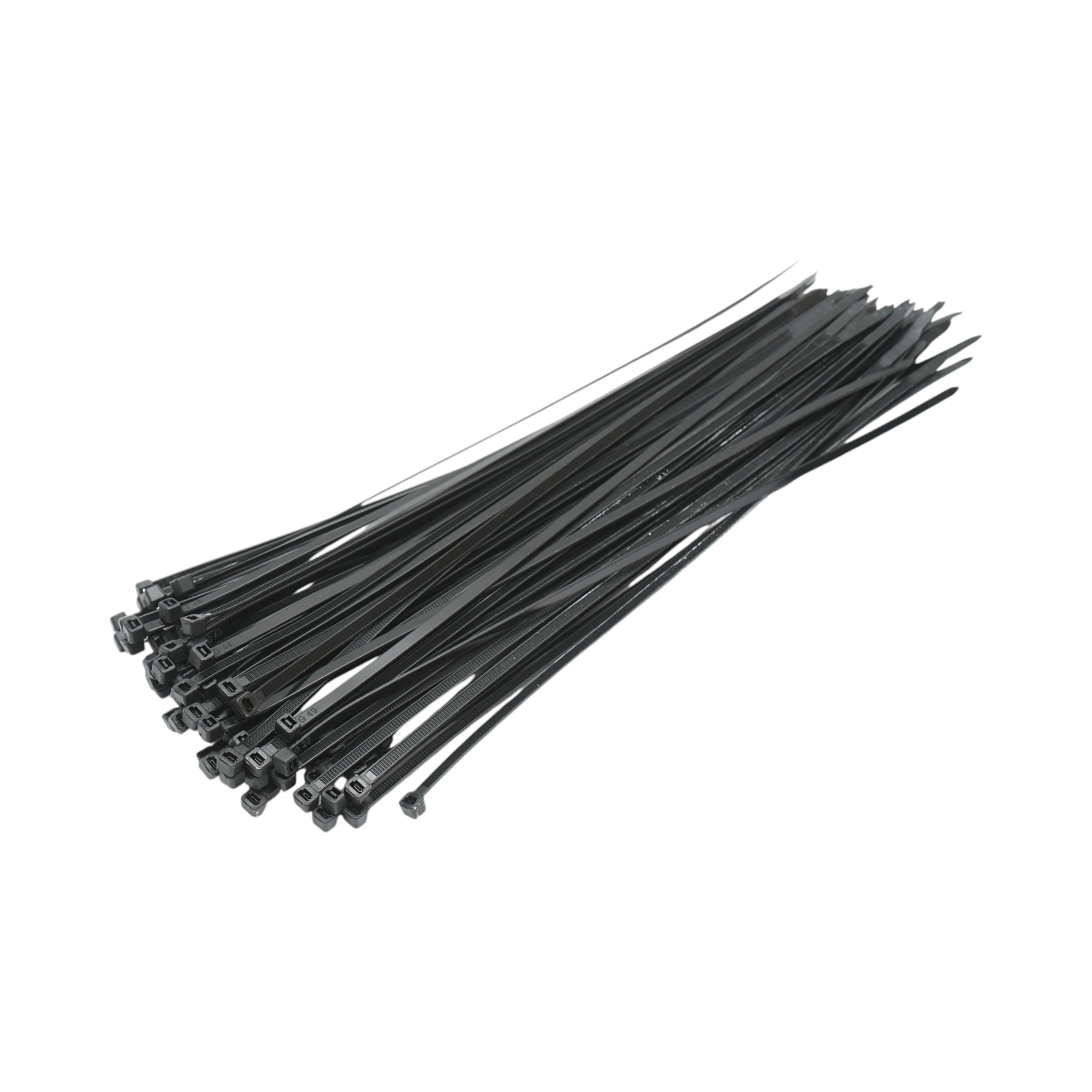 Collare in plastica nera sfaccettato 4,7x350mm per il fissaggio di copricerchi auto 100 pezzi/set Longroad - immagine 2
