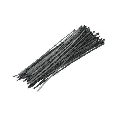 Collare in plastica nera sfaccettato 4,7x350mm per il fissaggio di copricerchi auto 100 pezzi/set Longroad