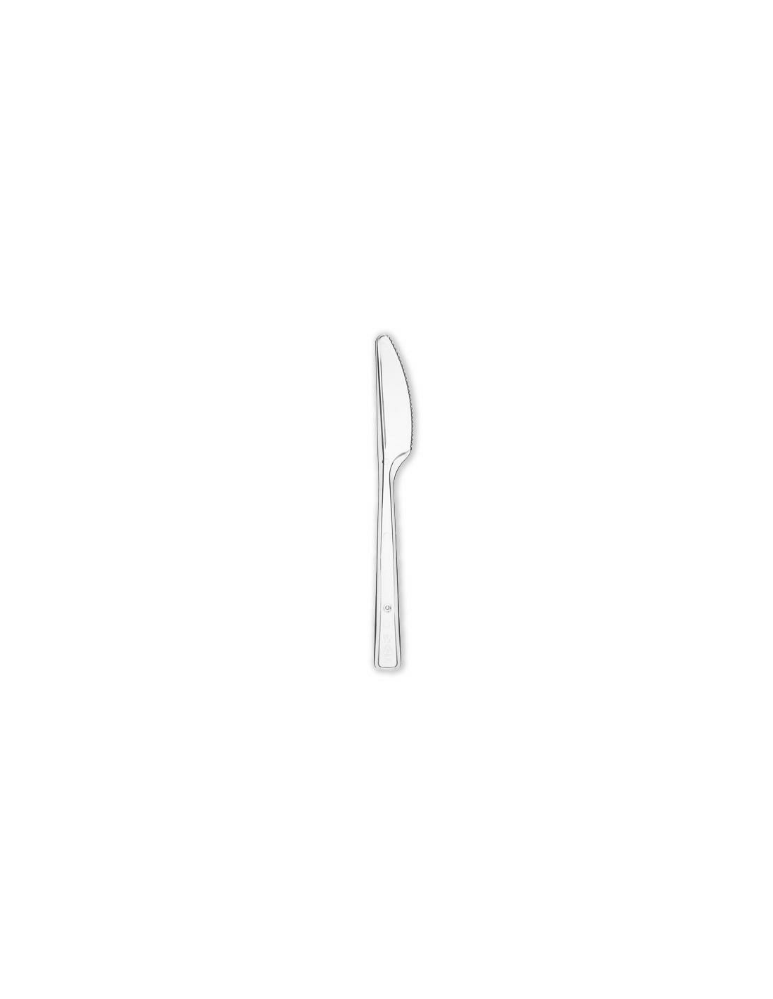 Coltelli Lux Riutilizzabili/Lavabili, Trasparenti 50 pezzi - immagine 2