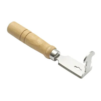 Coltello da apicoltore con manico in legno per la pulizia dei telaini di cera e propoli - immagine 2