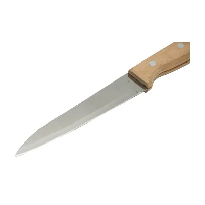 Coltello in acciaio inox con manico in legno e scalpello per apertura 300mm - immagine 2
