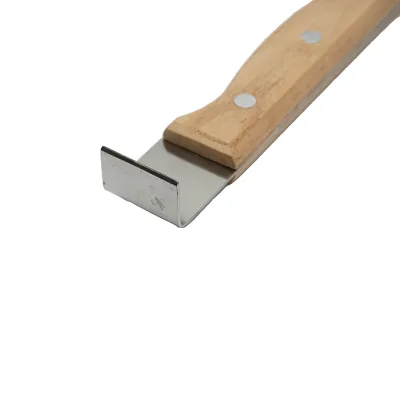 Coltello in acciaio inox con manico in legno e scalpello per apertura 300mm - immagine 3