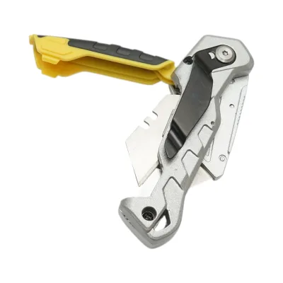 Coltello pieghevole professionale con lama in acciaio SK5 da 19 mm e corpo in alluminio Crownman per impieghi gravosi. - immagine 5