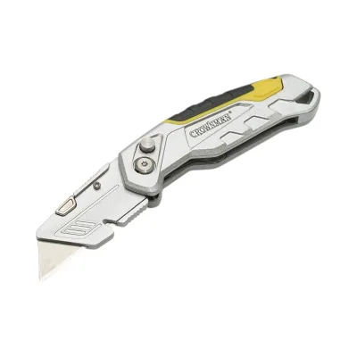 Coltello pieghevole professionale con lama in acciaio SK5 da 19 mm e corpo in alluminio Crownman per impieghi gravosi. - immagine 6