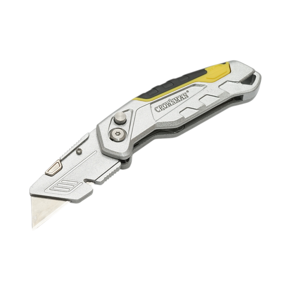 Coltello pieghevole professionale con lama in acciaio SK5 da 19 mm e corpo in alluminio Crownman per impieghi gravosi. - immagine 6