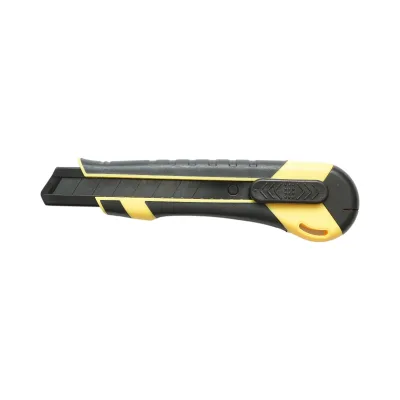 Coltello professionale con lama in acciaio SK5 da 18 mm, corpo in ABS con impugnatura Crownman in TPR.