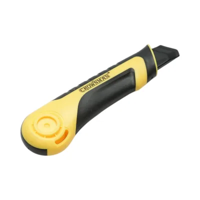 Coltello professionale con lama in acciaio SK5 da 18 mm, corpo in ABS con impugnatura Crownman in TPR. - immagine 4