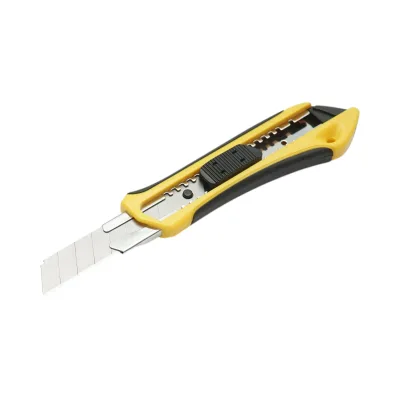 Coltello professionale con lama in acciaio SK5 da 18 mm, corpo in ABS con impugnatura Crownman in TPR. - immagine 3