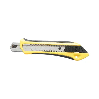 Coltello professionale con lama in acciaio SK5 da 18 mm, corpo in ABS con impugnatura Crownman in TPR.