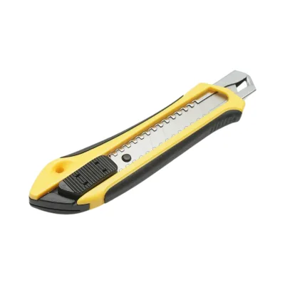 Coltello professionale con lama in acciaio SK5 da 18 mm, corpo in ABS con impugnatura Crownman in TPR. - immagine 2