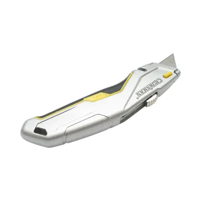 Coltello professionale con lama retrattile in acciaio SK5 da 19 mm e corpo in alluminio Crownman per impieghi gravosi. - immagine 5