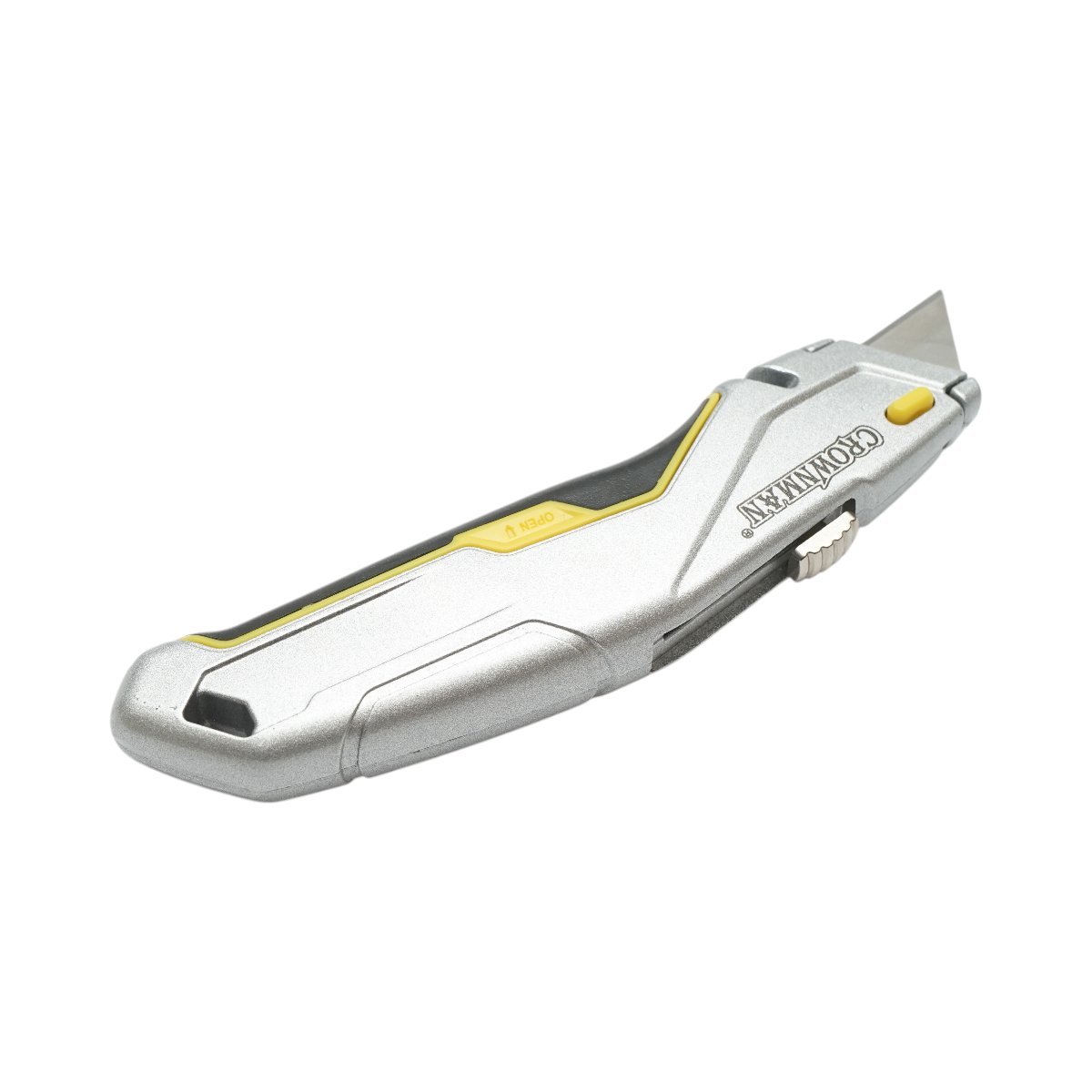 Coltello professionale con lama retrattile in acciaio SK5 da 19 mm e corpo in alluminio Crownman per impieghi gravosi. - immagine 5