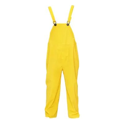 Completo impermeabile taglia L con cappuccio e salopeta in poliestere e PVC, giallo Breckner Germany - immagine 2